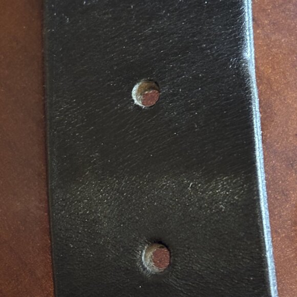 Black Men’s Brighton Leather Belt - Picture 9 of 11